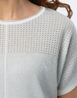 Pull argent manche courte
