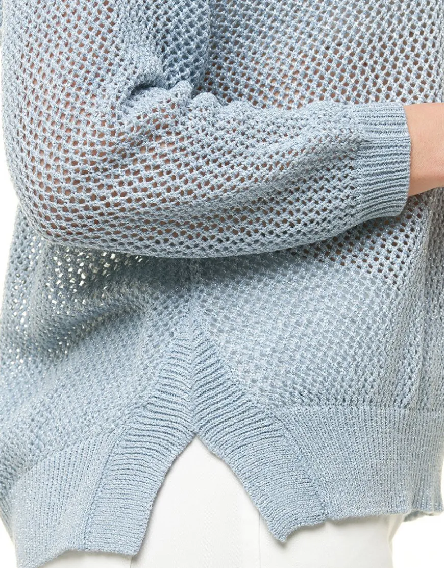 Pull bleu clair irisé