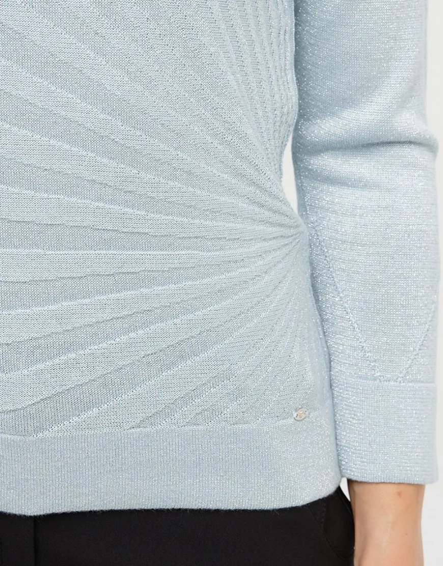 Pull bleu irisé chic