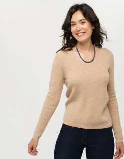 Pull brun laine cachemire