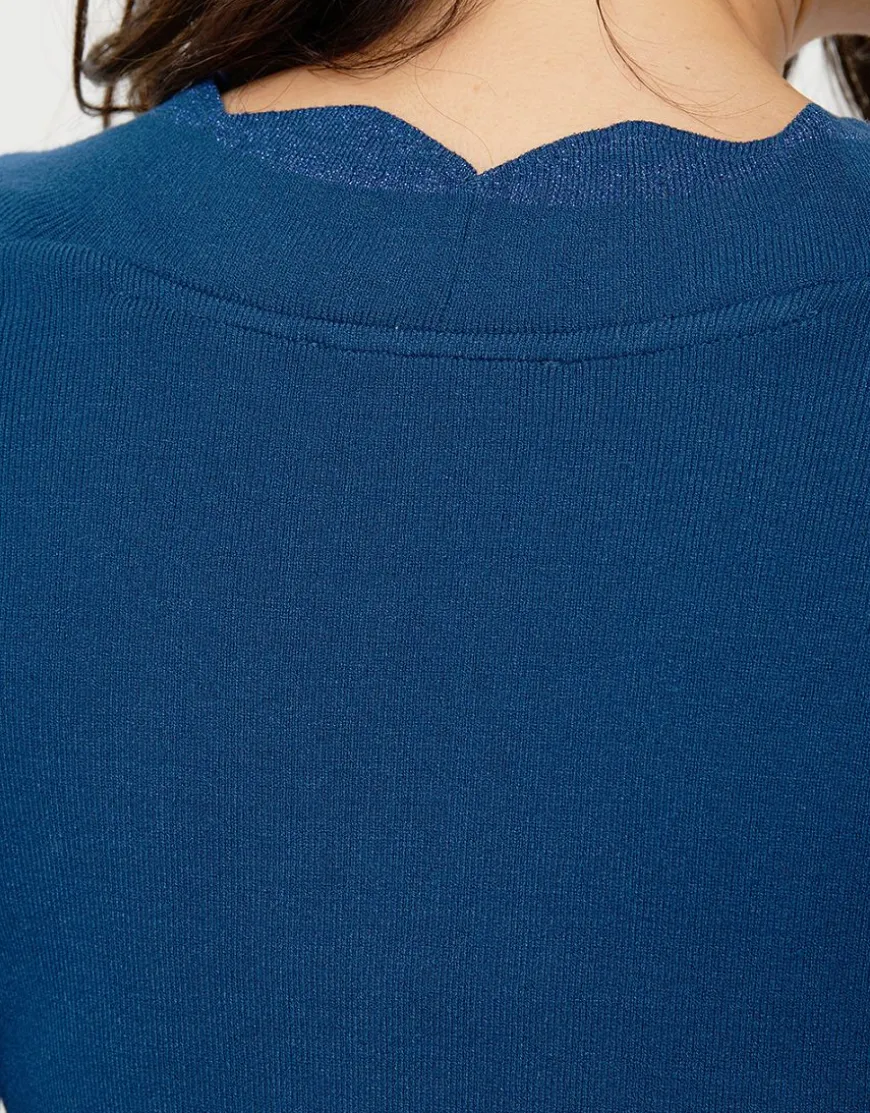 Pull cache-coeur bleu