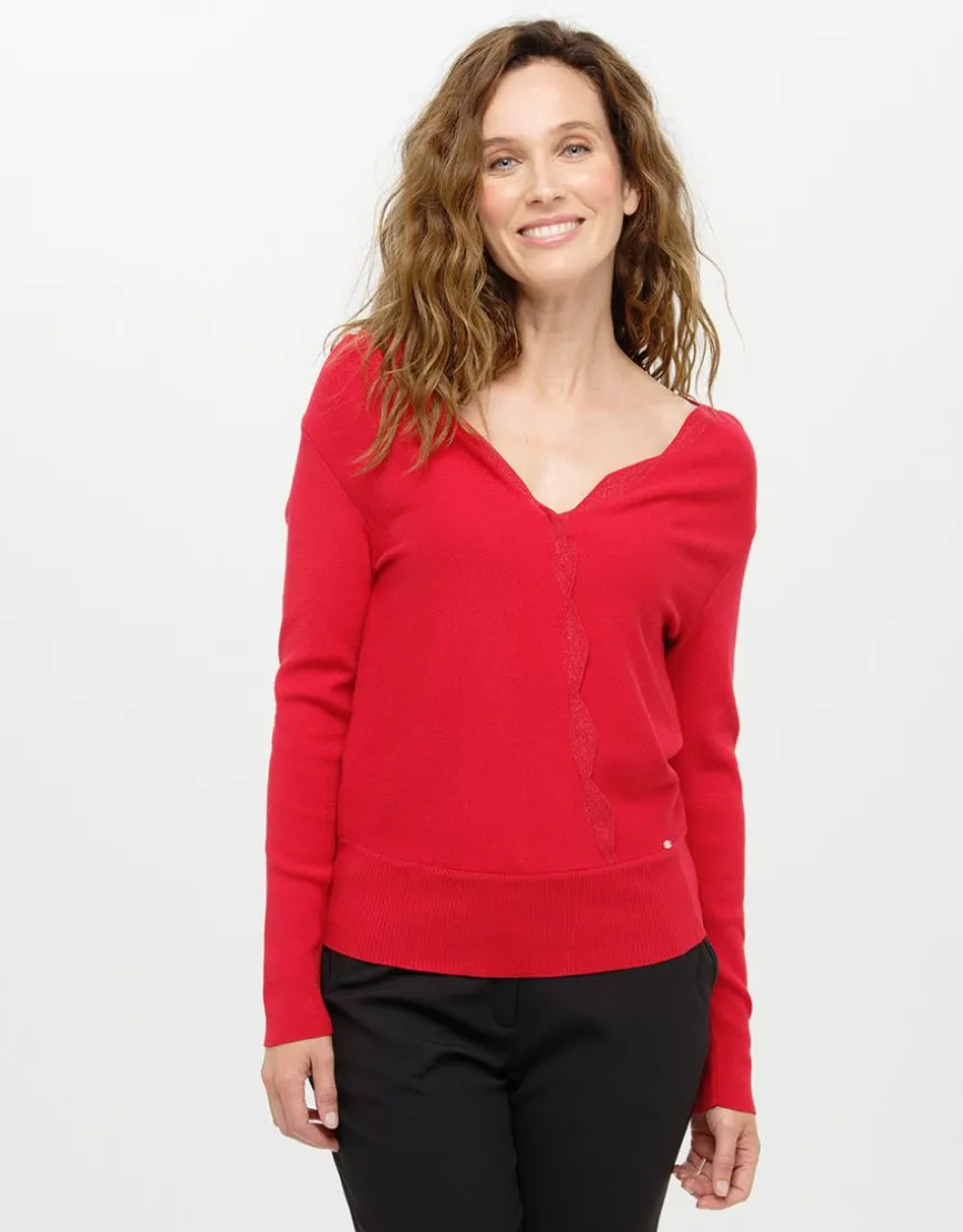 Pull cache-coeur rouge