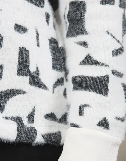 Pull chemisier noir blanc