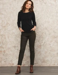 Pull chic brillant noir