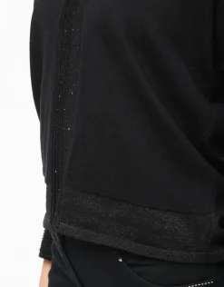 Pull chic noir irisé