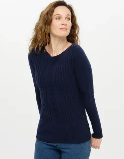 Pull col bateau marine