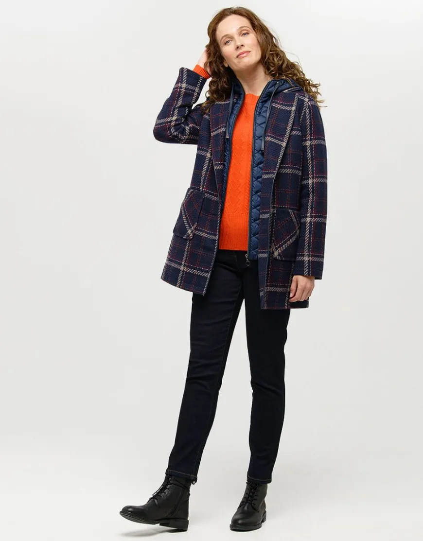Pull col bateau orange