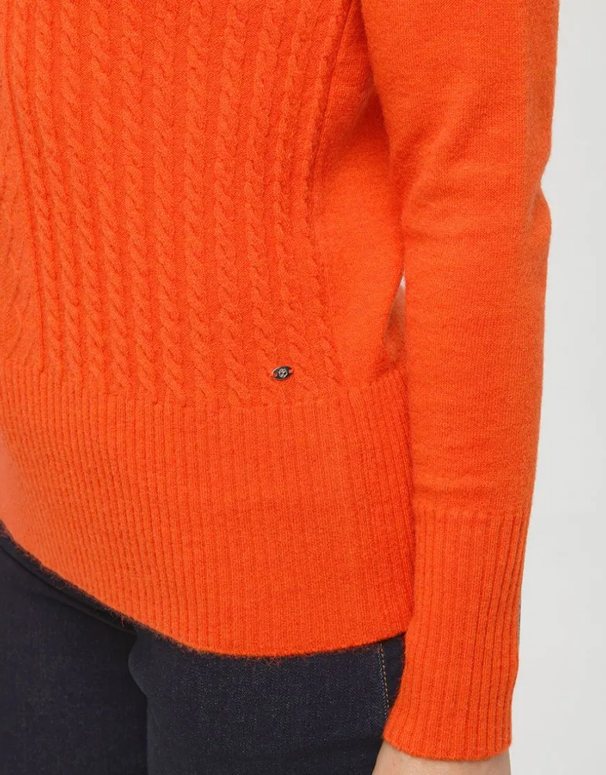 Pull col bateau orange