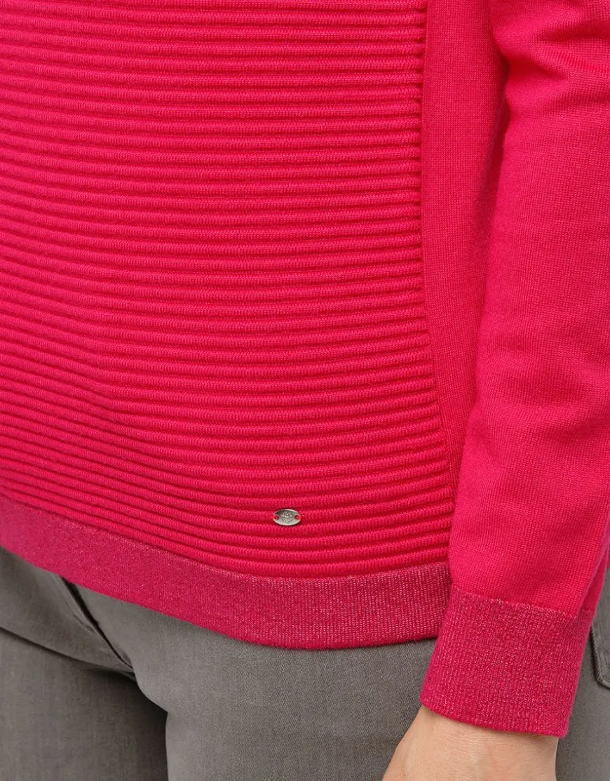 Pull rose rayures