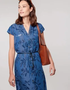 Robe bleu lyocell