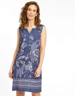 Robe bleue légère imprimé
