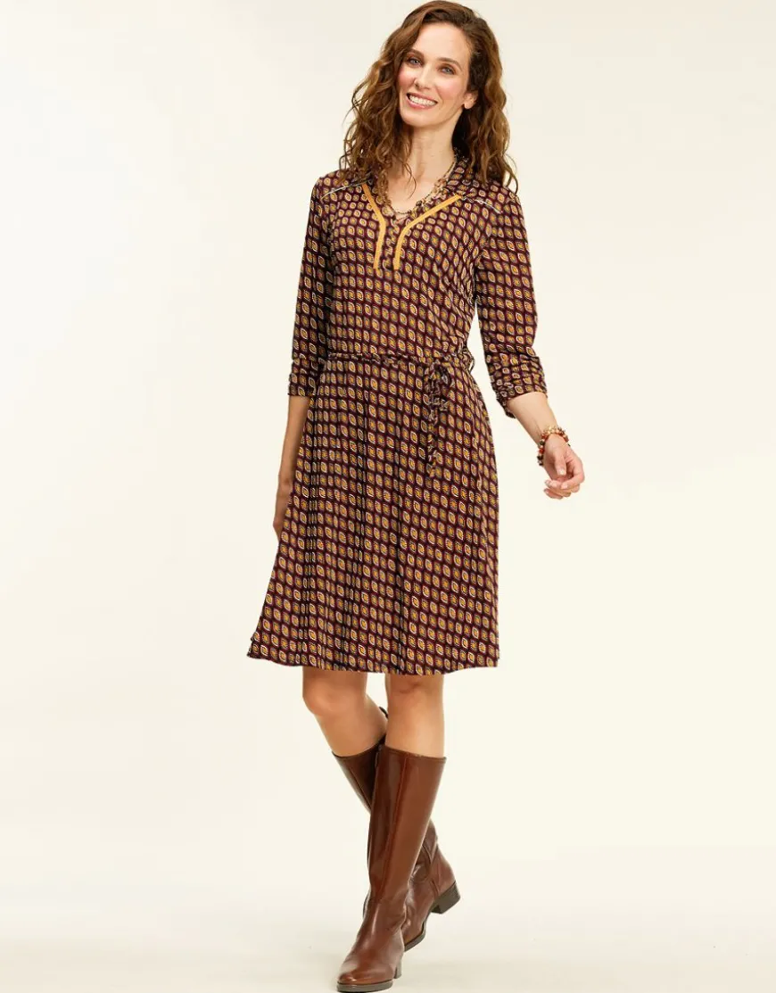 Robe bordeaux doré