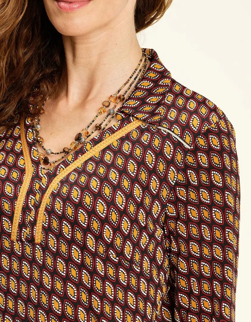 Robe bordeaux doré