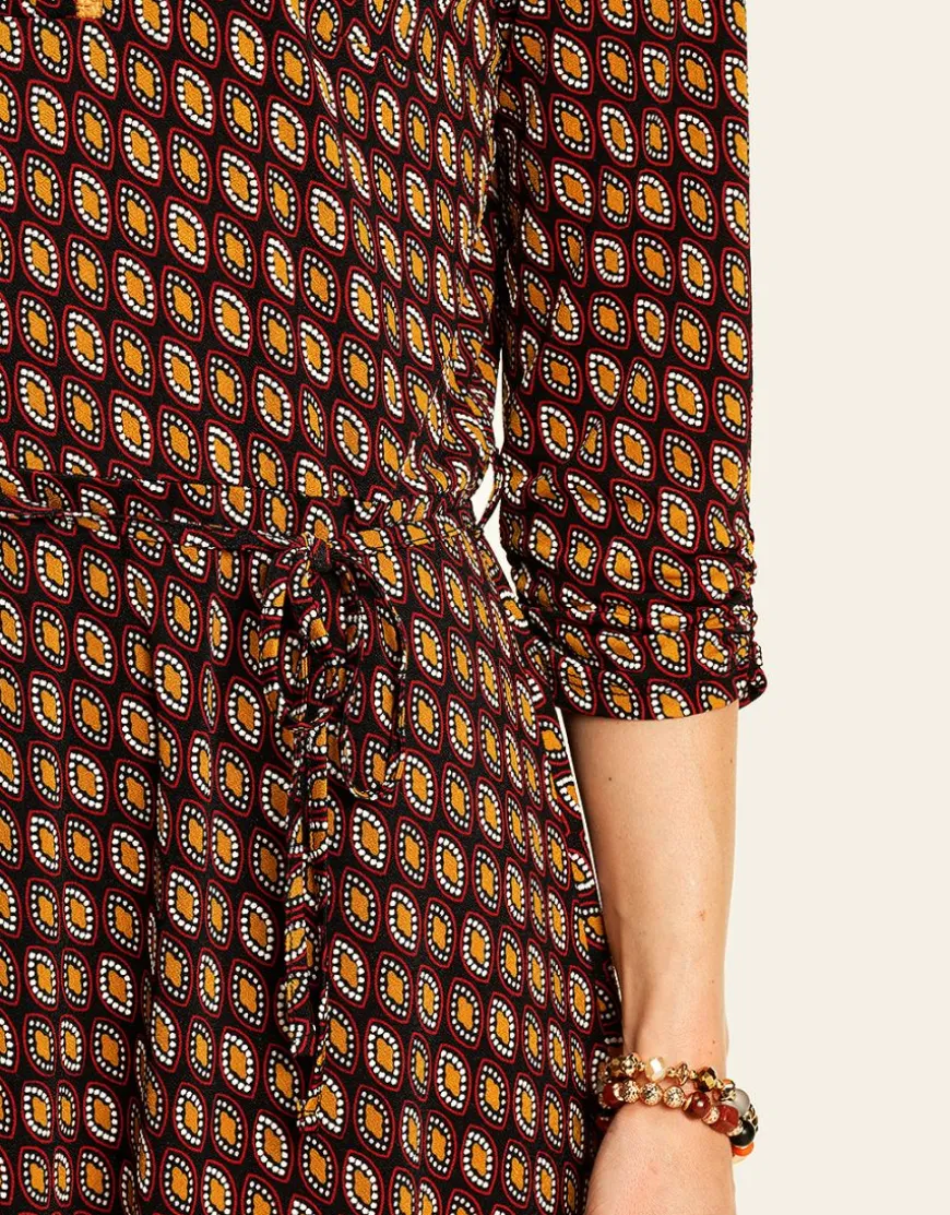 Robe bordeaux doré