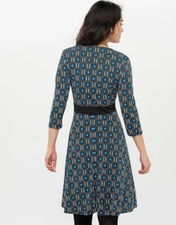 Robe cache-coeur bleue
