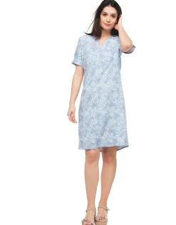 Robe chemise bleu