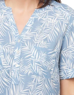 Robe chemise bleu