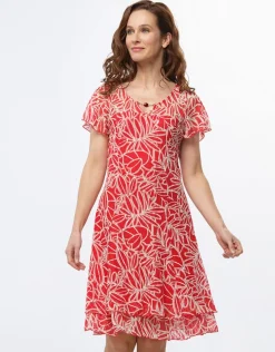 Robe chic dentelle rouge