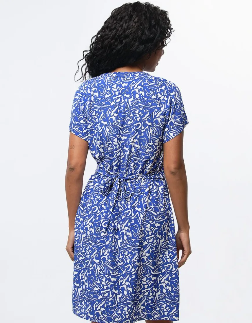 Robe chic imprimé bleu
