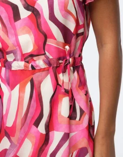 Robe chic imprimé rose