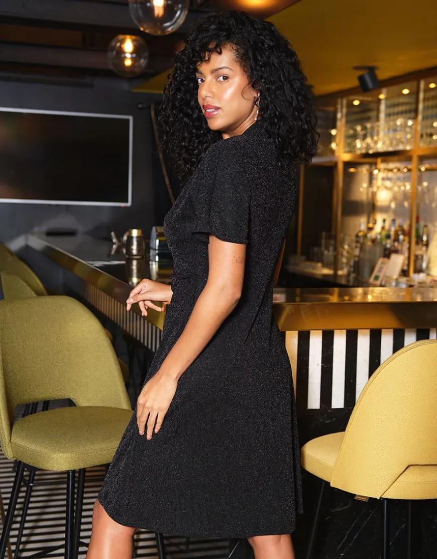 Robe chic noir argent