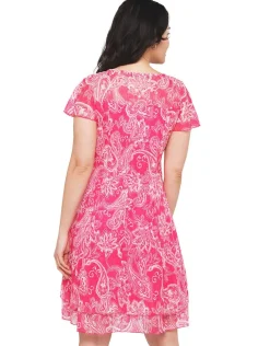 Robe dentelle rose