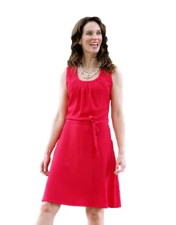 Robe en crépon orange