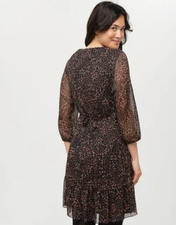 Robe fluide plissée noire