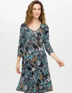 Robe imprimée bleue
