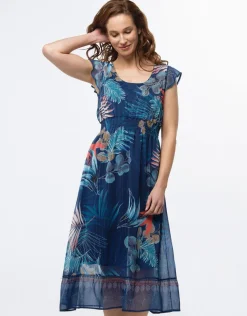 Robe longue bleu