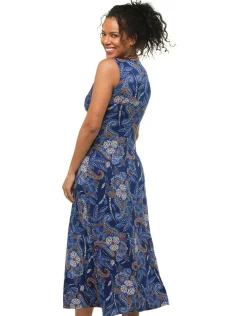 Robe longue bleu