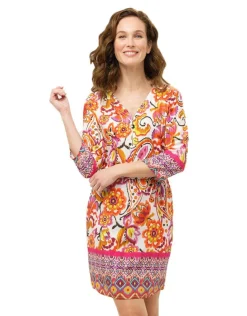 Robe orange imprimée