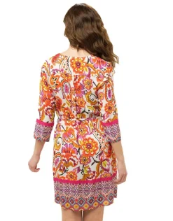 Robe orange imprimée