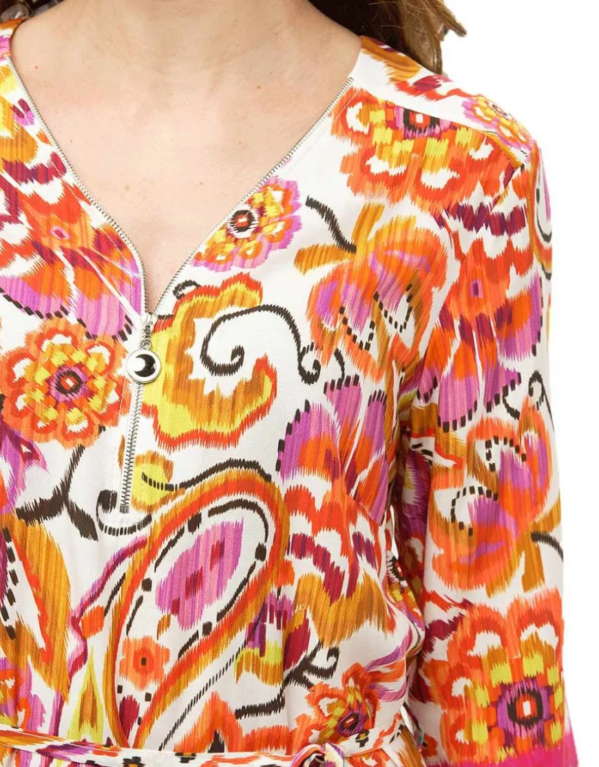 Robe orange imprimée