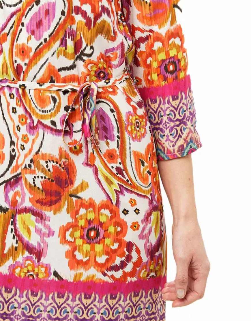 Robe orange imprimée