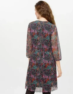 Robe plissée imprimée