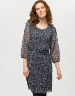 Robe plissée marine voile