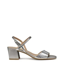 Sandale talon cuir argent GEOX