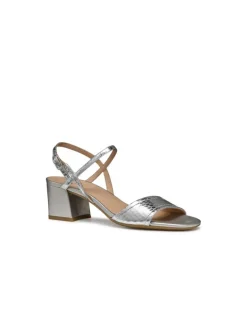 Sandale talon cuir argent GEOX