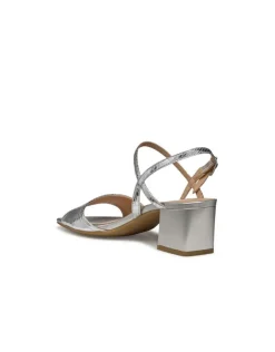 Sandale talon cuir argent GEOX
