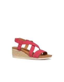 Sandales compensées rouge GEOX