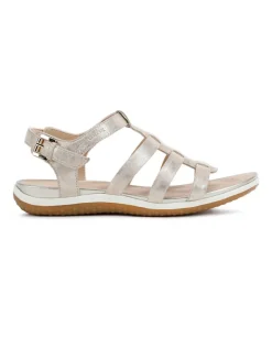 Sandales cuir beige doré GEOX