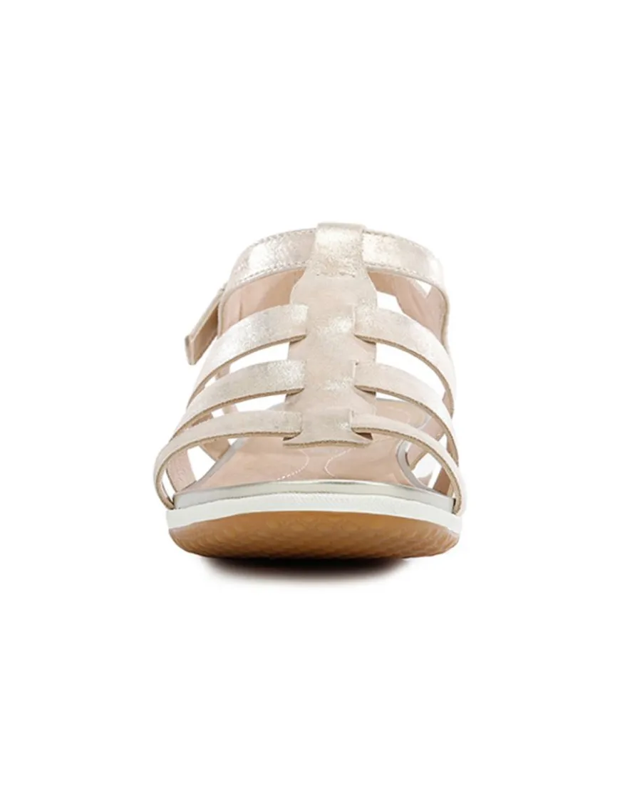 Sandales cuir beige doré GEOX