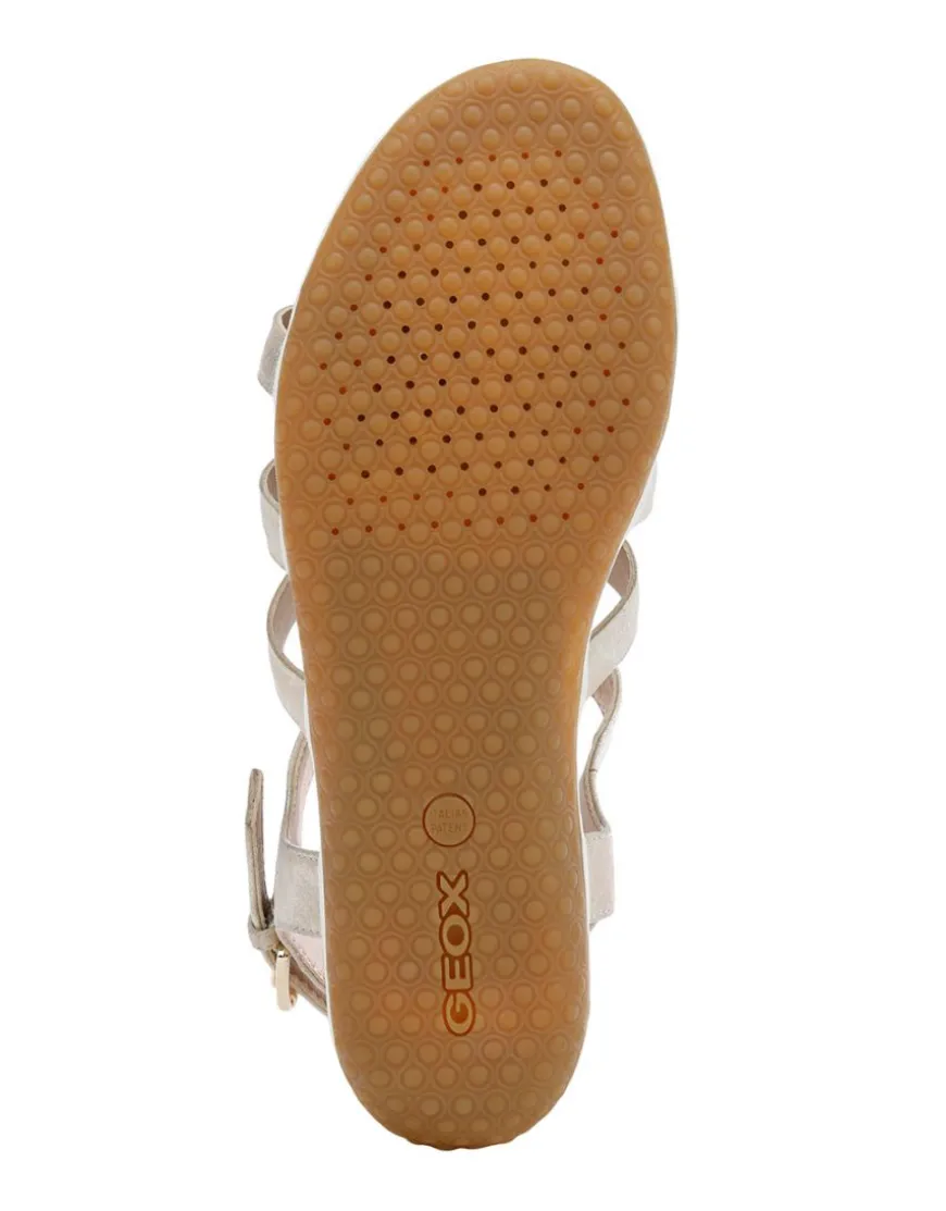 Sandales cuir beige doré GEOX