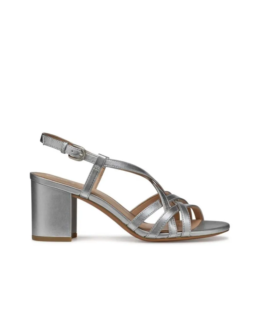 Sandales talon argent GEOX