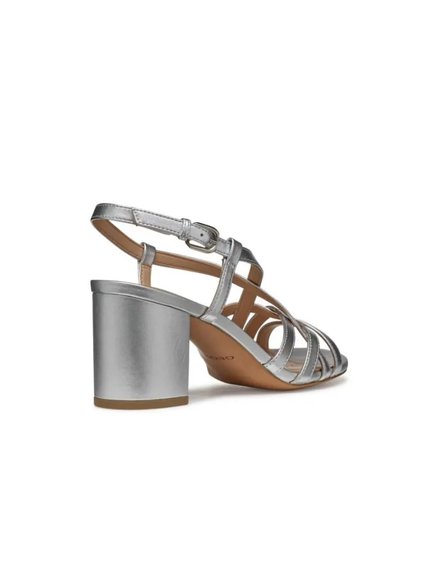 Sandales talon argent GEOX