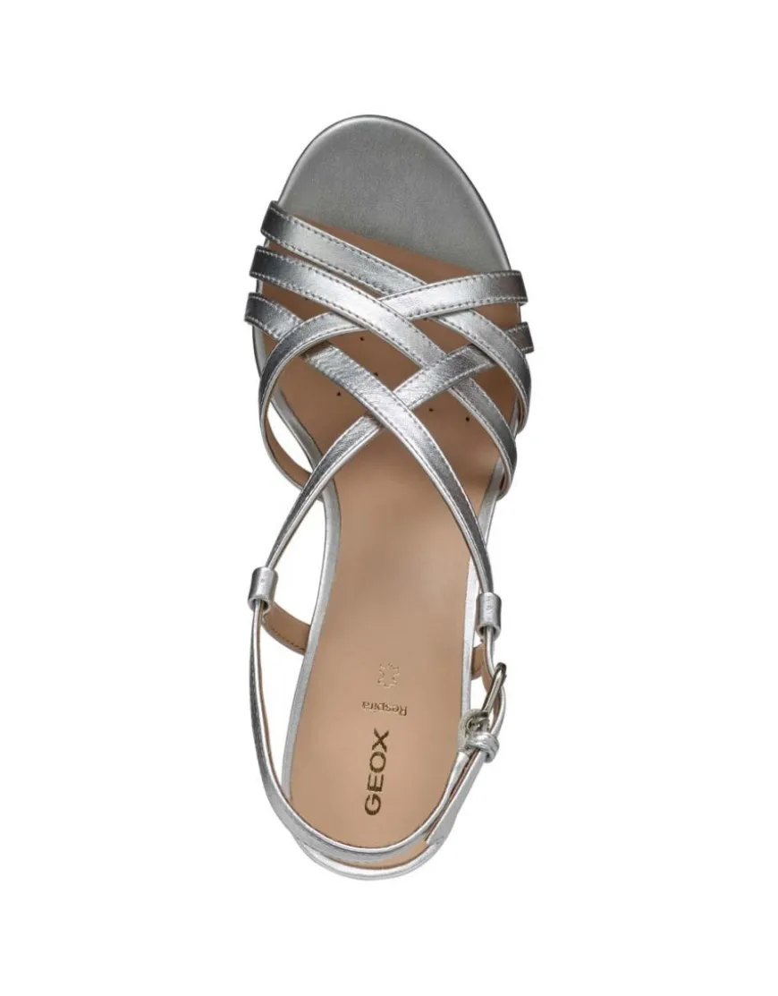 Sandales talon argent GEOX