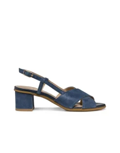 Sandales talon cuir bleu GEOX