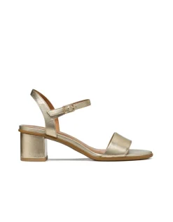 Sandales talon cuir or GEOX