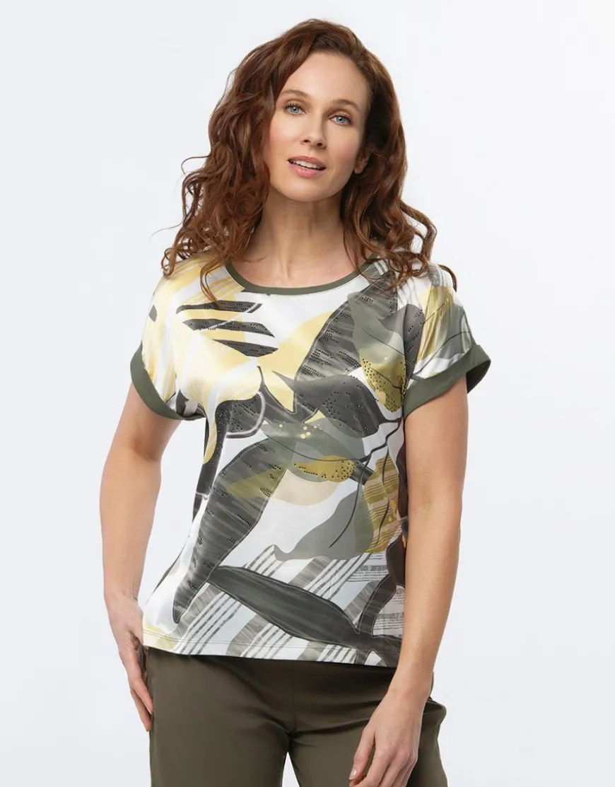 T-shirt bi-matière motif